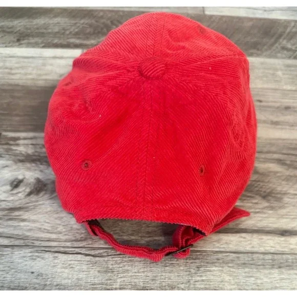 Air Jordan Corduroy Hat Red Jumpman Logo Retro Y2K Adjustable Streetwear - Picture 3 of 7